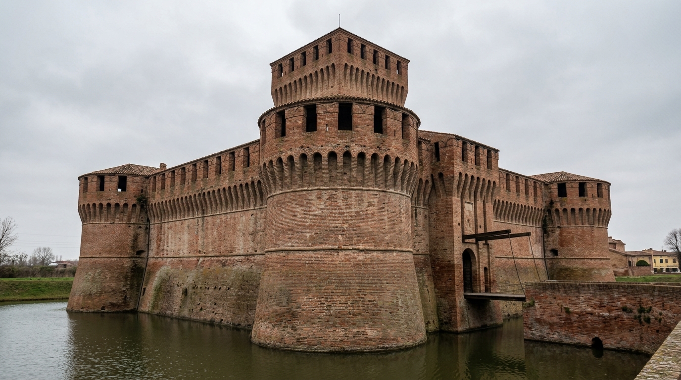 Évocation visuelle d’une forteresse italienne de la fin du XVe siècle